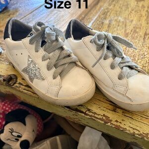 Golden Goose Kids White Sneakers with Glitter Star